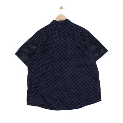 Mens Polka Dot Shirt Short Sleeve Button Up