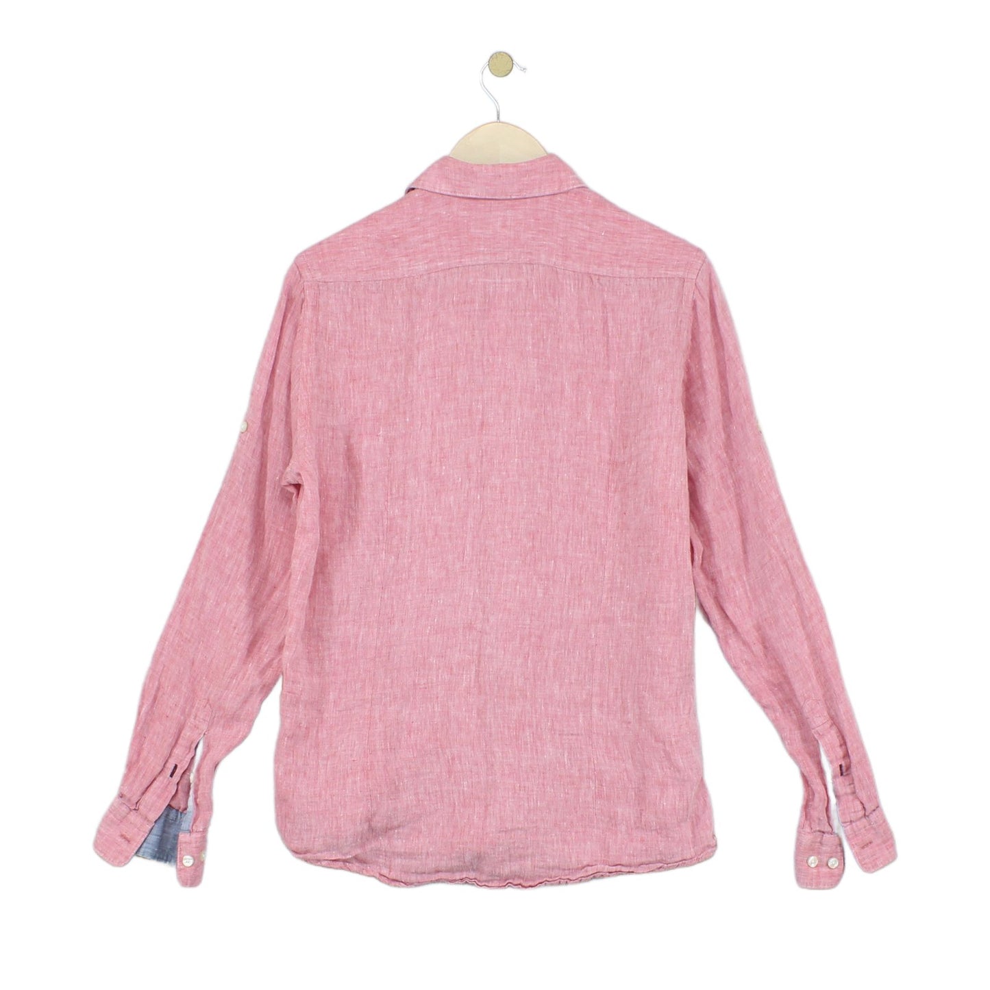 Mens Linen Shirt Long Sleeve Button Up