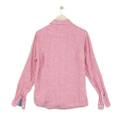 Mens Linen Shirt Long Sleeve Button Up