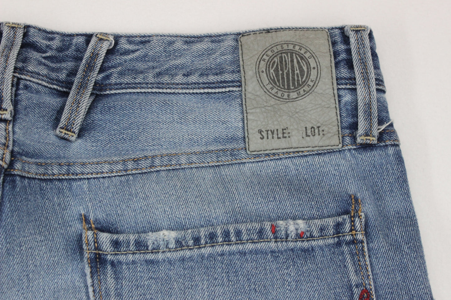 Mens Anbass Jeans Tapered Distressed