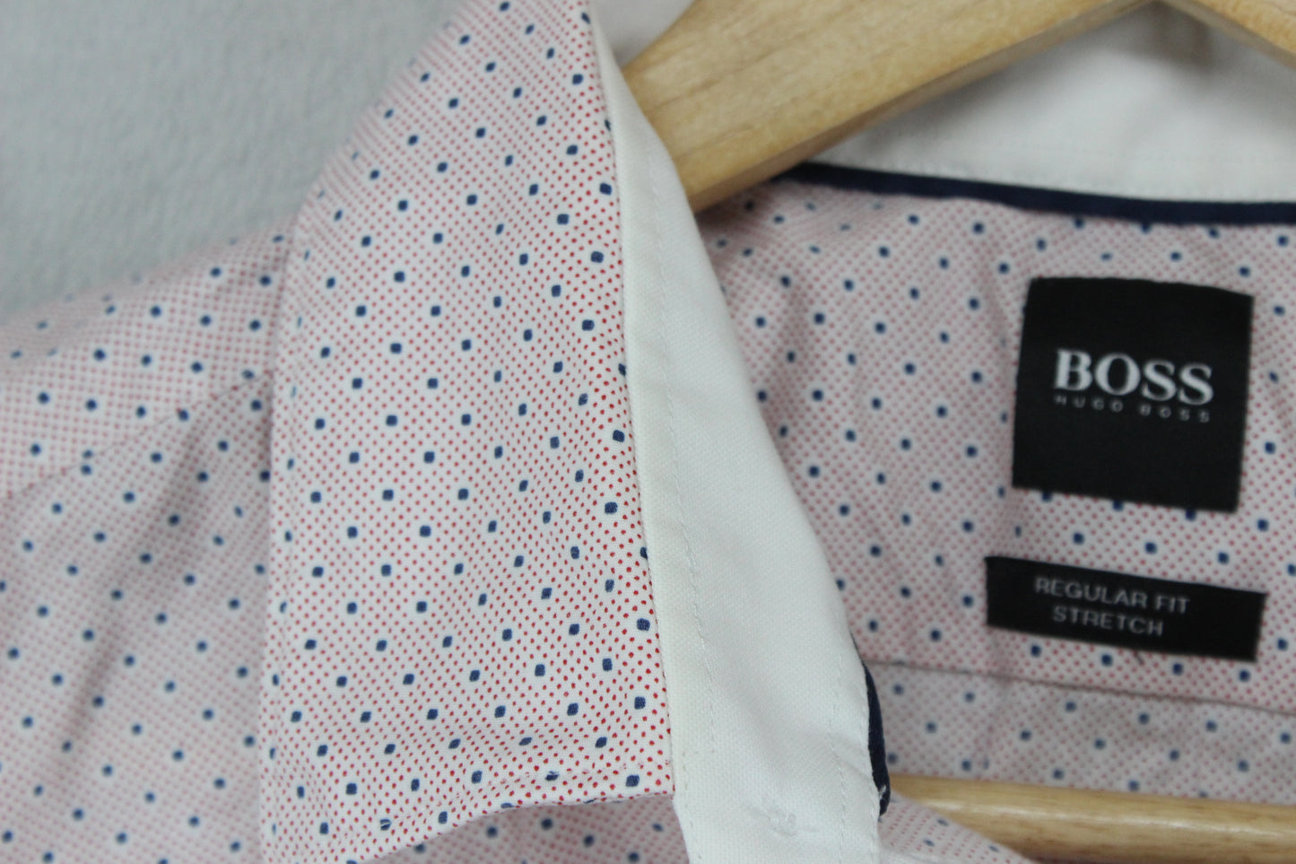 Mens Shirt Regular Fit Stretch Long Sleeve
