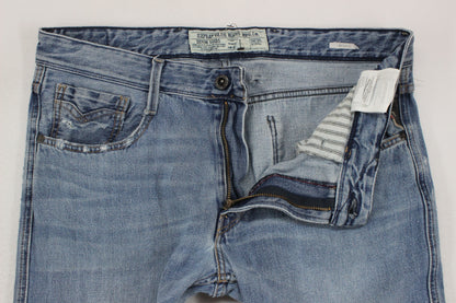 Mens Anbass Jeans Tapered Distressed