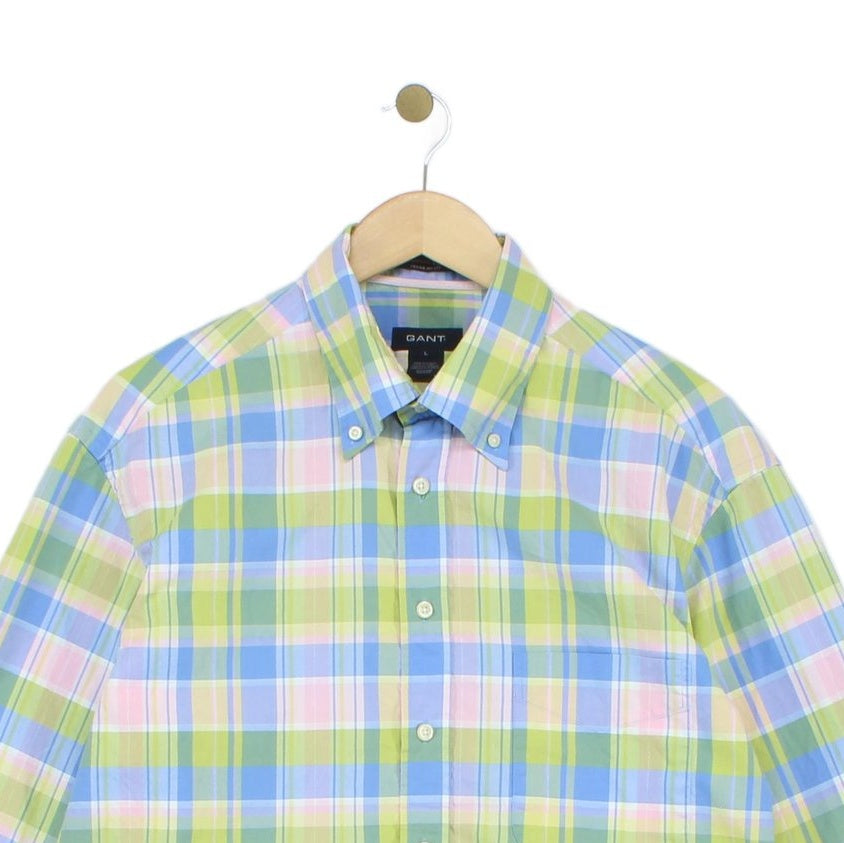 Mens Plaid Shirt Long Sleeve Button Up