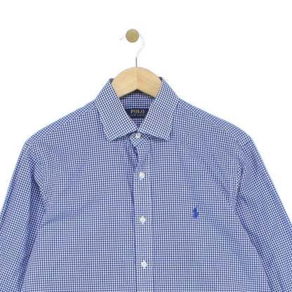 Mens Check Shirt Gingham Long Sleeve Button Up