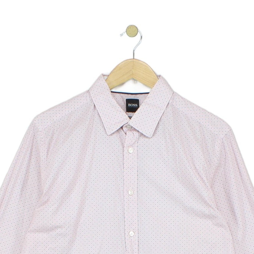 Mens Shirt Regular Fit Stretch Long Sleeve