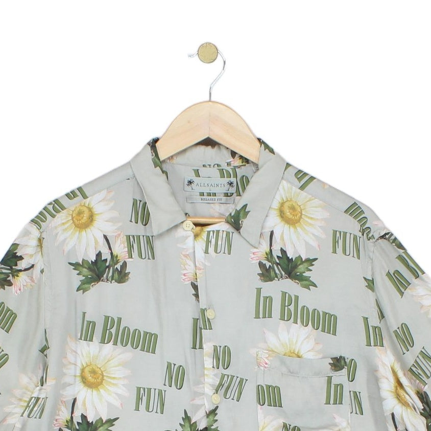 Mens Viscose Floral Shirt Short Sleeve Printed
