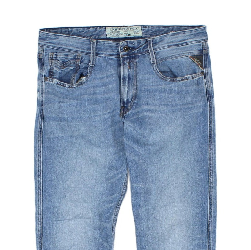 Mens Anbass Jeans Tapered Distressed