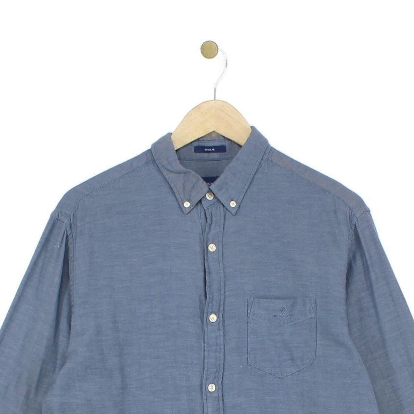 Mens Shirt Button Down Long Sleeve Pocket
