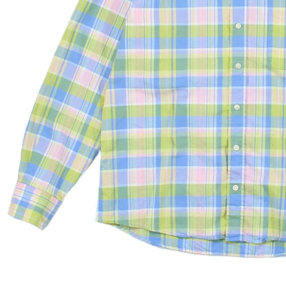 Mens Plaid Shirt Long Sleeve Button Up