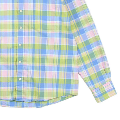 Mens Plaid Shirt Long Sleeve Button Up