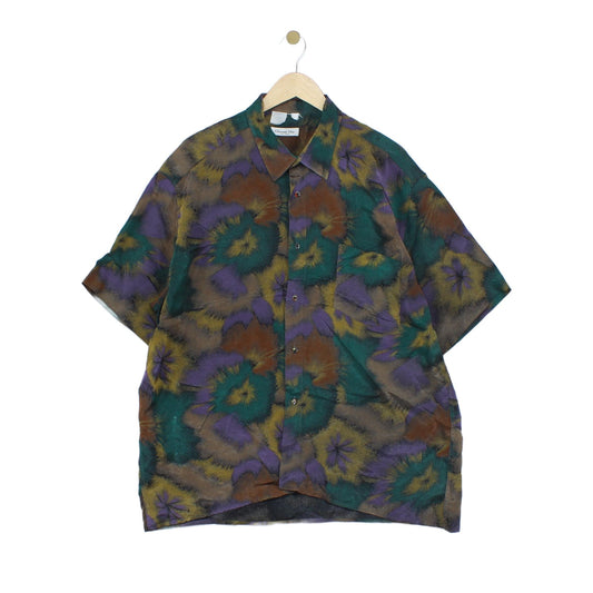 Mens Abstract Shirt Short Sleeve