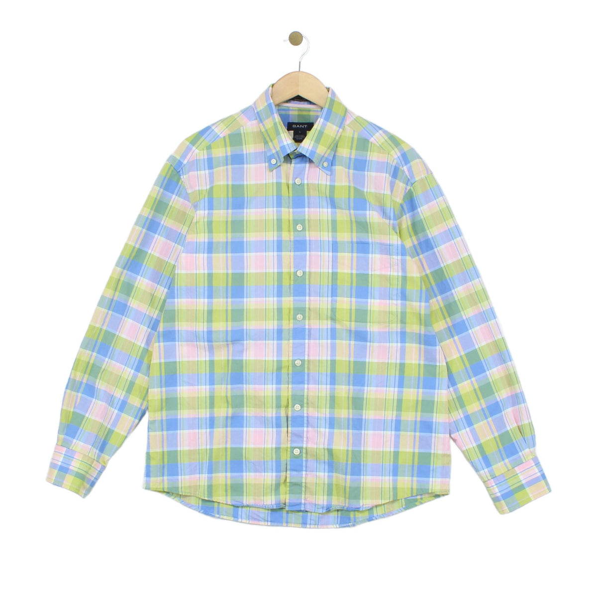 Mens Plaid Shirt Long Sleeve Button Up