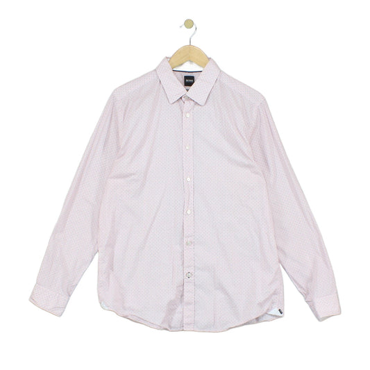 Mens Shirt Regular Fit Stretch Long Sleeve