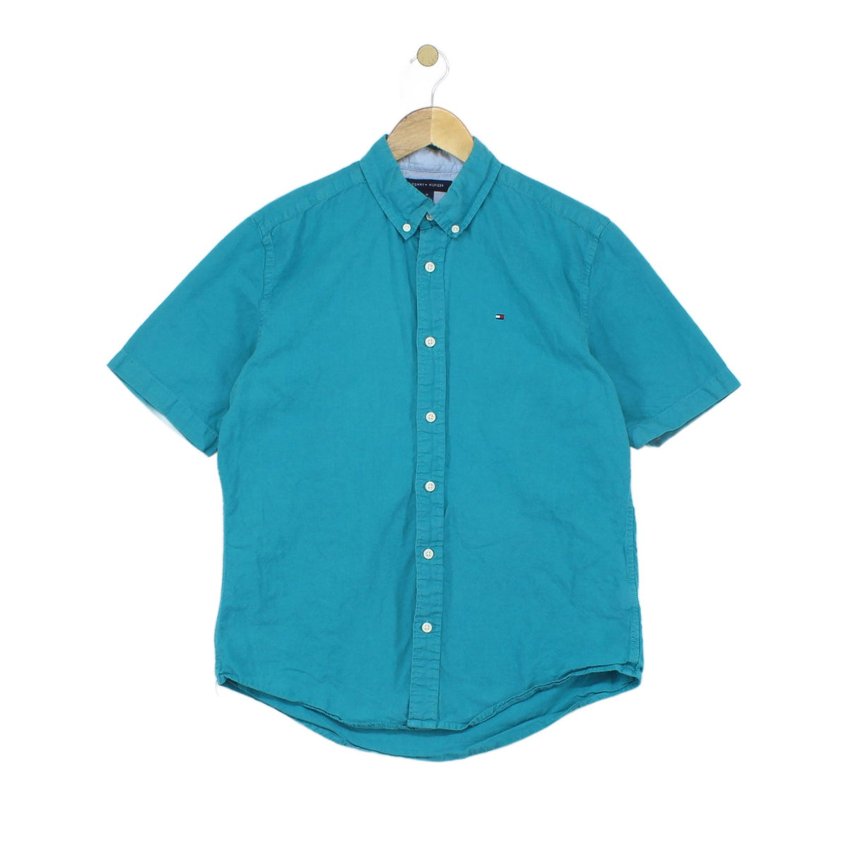 Mens Shirt Button Up Short Sleeve Classic