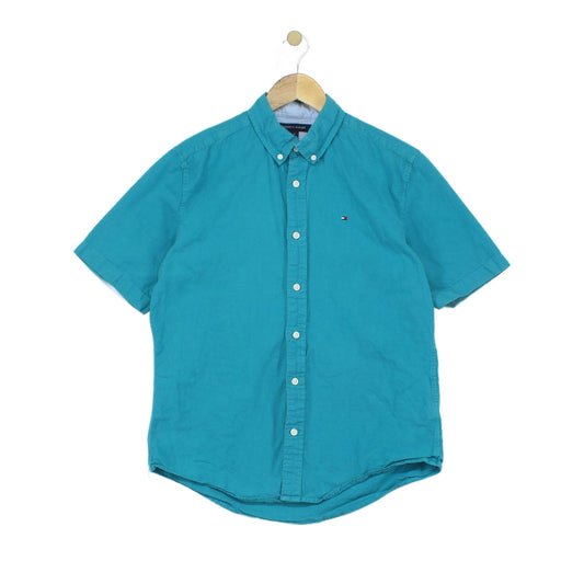 Mens Shirt Button Up Short Sleeve Classic