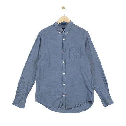 Mens Shirt Button Down Long Sleeve Pocket