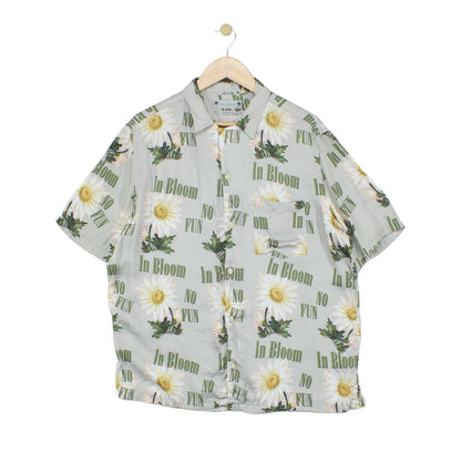Mens Viscose Floral Shirt Short Sleeve Printed