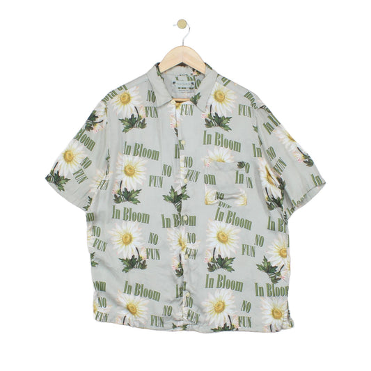 Mens Viscose Floral Shirt Short Sleeve Printed