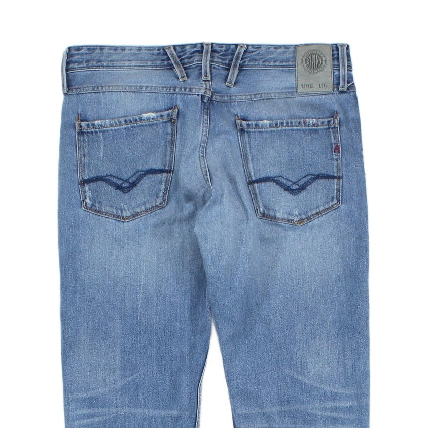 Mens Anbass Jeans Tapered Distressed