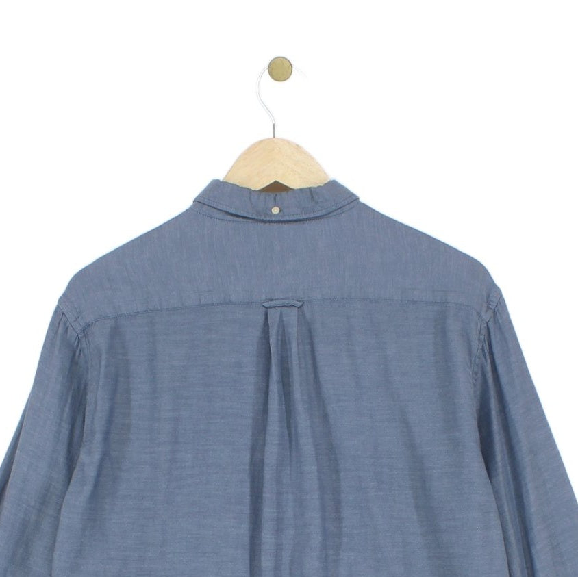 Mens Shirt Button Down Long Sleeve Pocket
