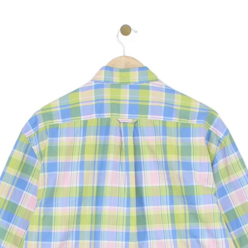 Mens Plaid Shirt Long Sleeve Button Up