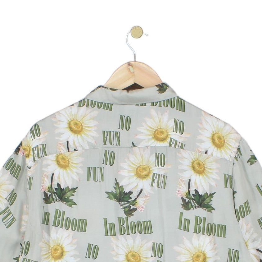 Mens Viscose Floral Shirt Short Sleeve Printed