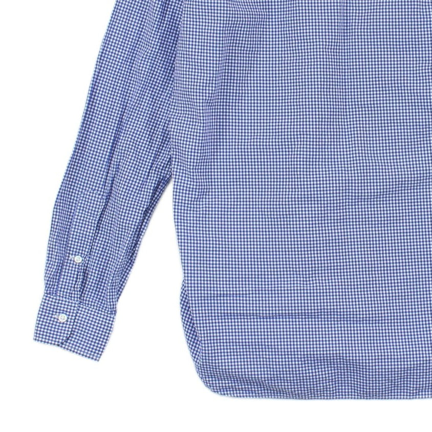 Mens Check Shirt Gingham Long Sleeve Button Up