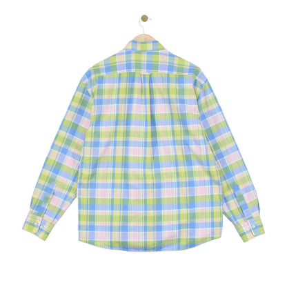 Mens Plaid Shirt Long Sleeve Button Up