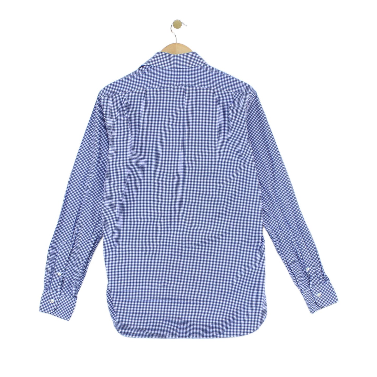 Mens Check Shirt Gingham Long Sleeve Button Up