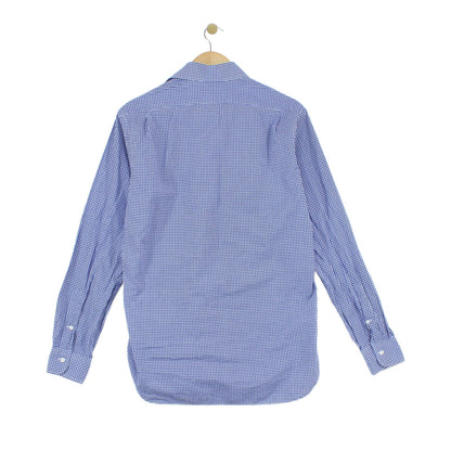 Mens Check Shirt Gingham Long Sleeve Button Up