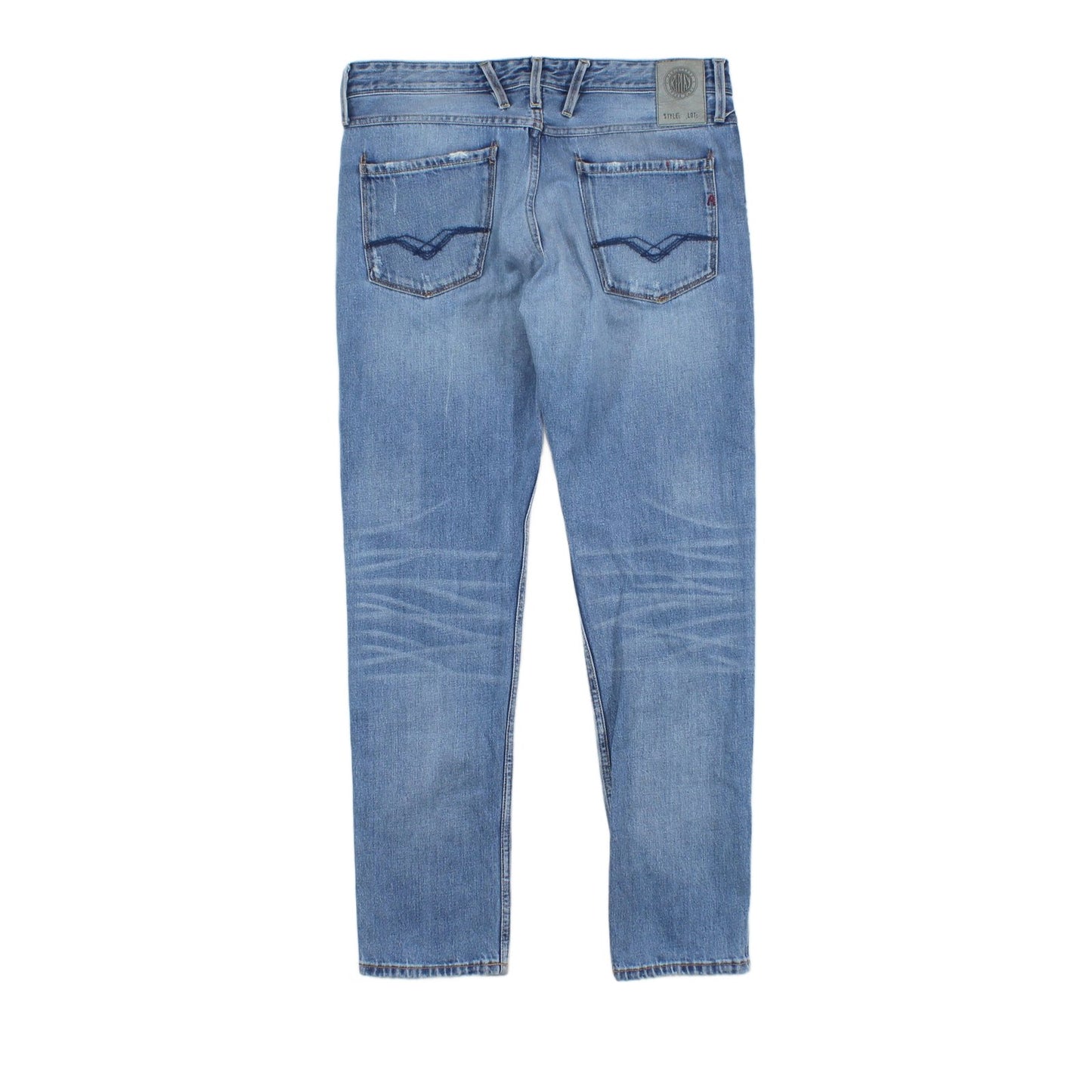 Mens Anbass Jeans Tapered Distressed