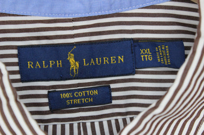 Mens Striped Shirt Button Down Stretch Long Sleeve