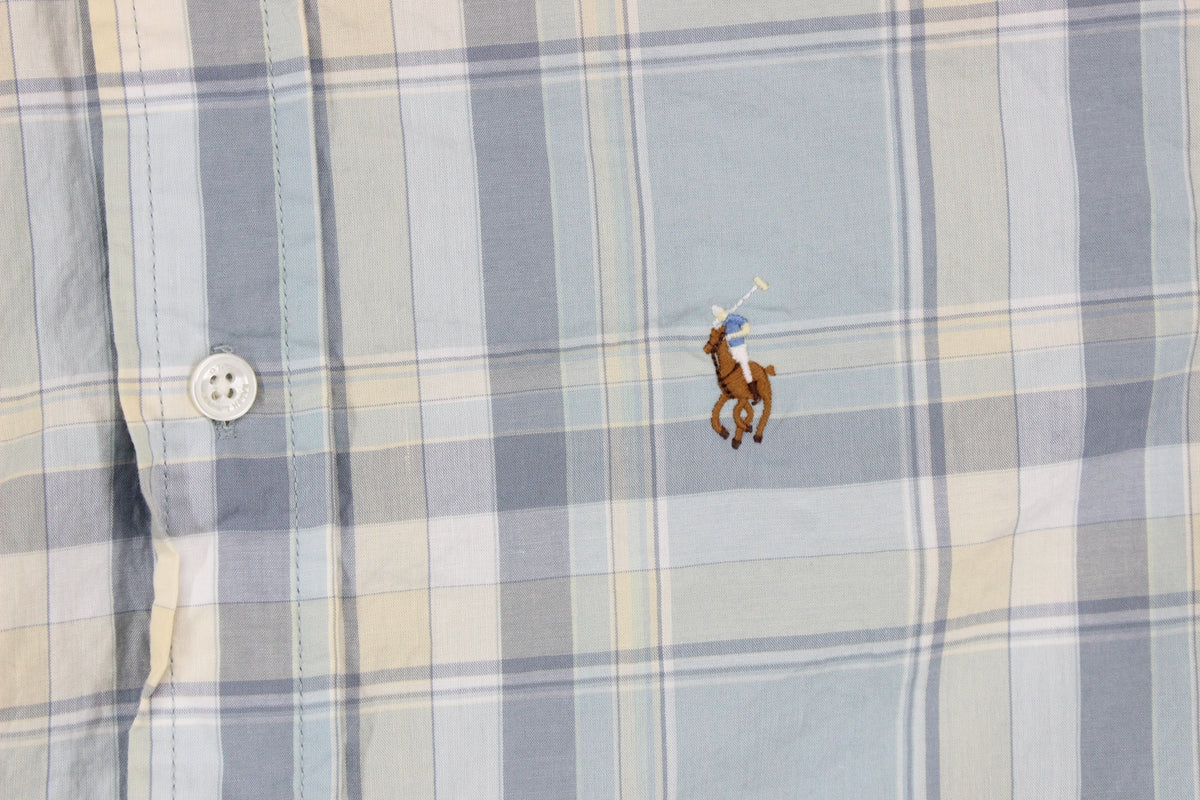 Mens Plaid Shirt Custom Fit Long Sleeve Casual