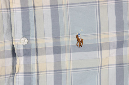 Mens Plaid Shirt Custom Fit Long Sleeve Casual