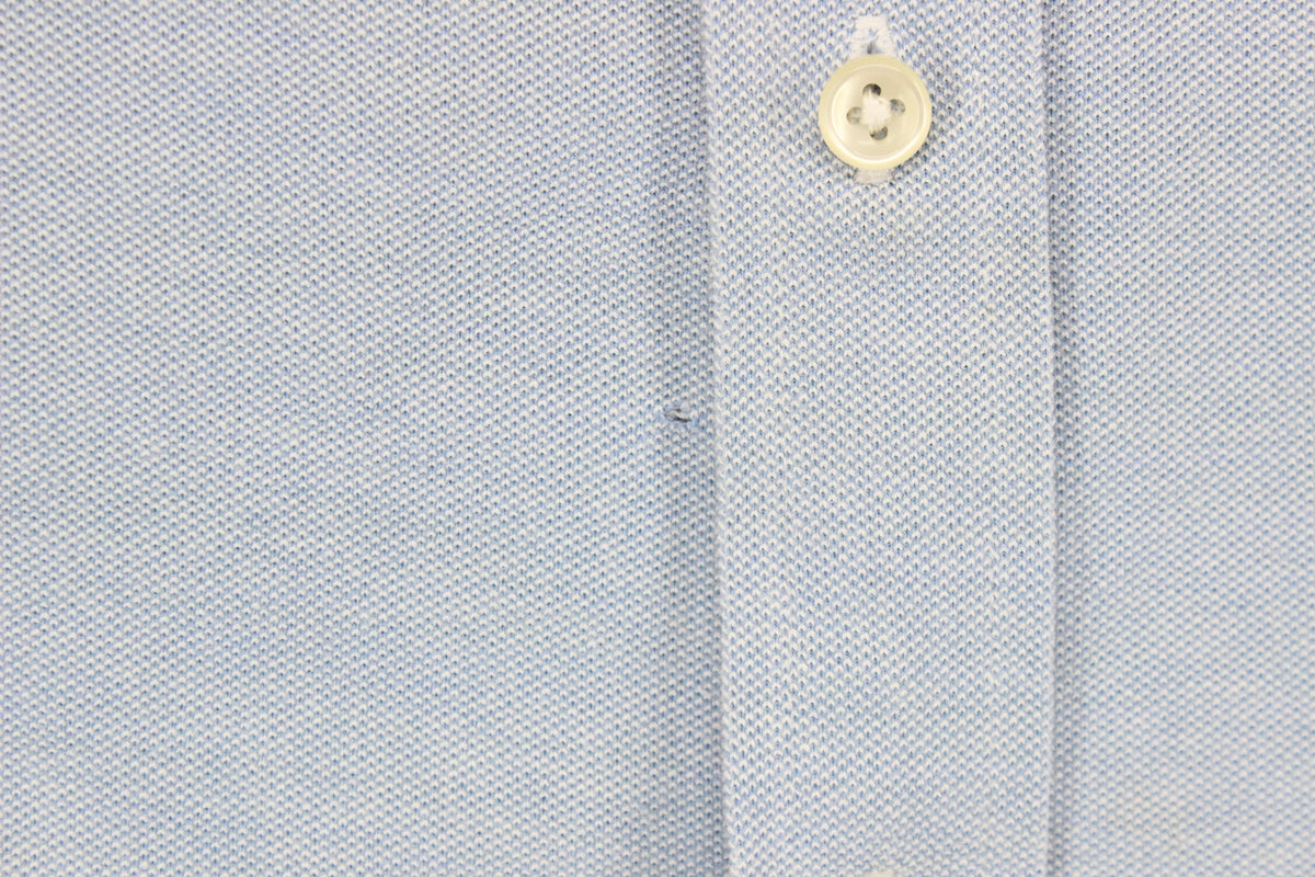Womens Knit Oxford Shirt Collared Button Up Stretch