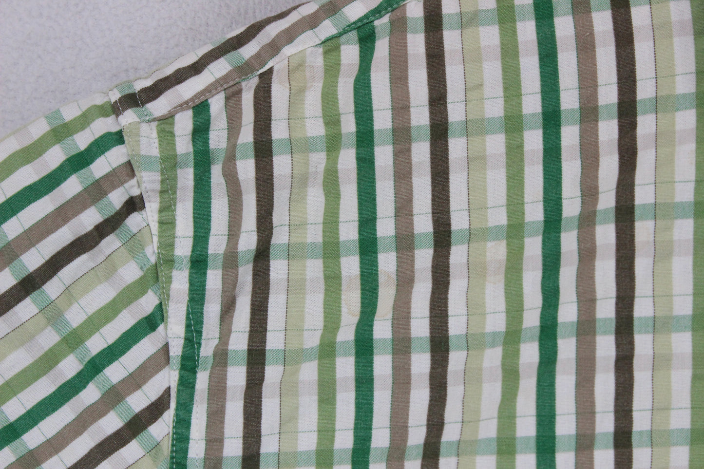 Mens Plaid Shirt Slim Fit Short Sleeve Button Up