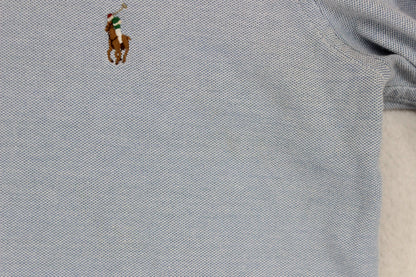 Womens Knit Oxford Shirt Collared Button Up Stretch