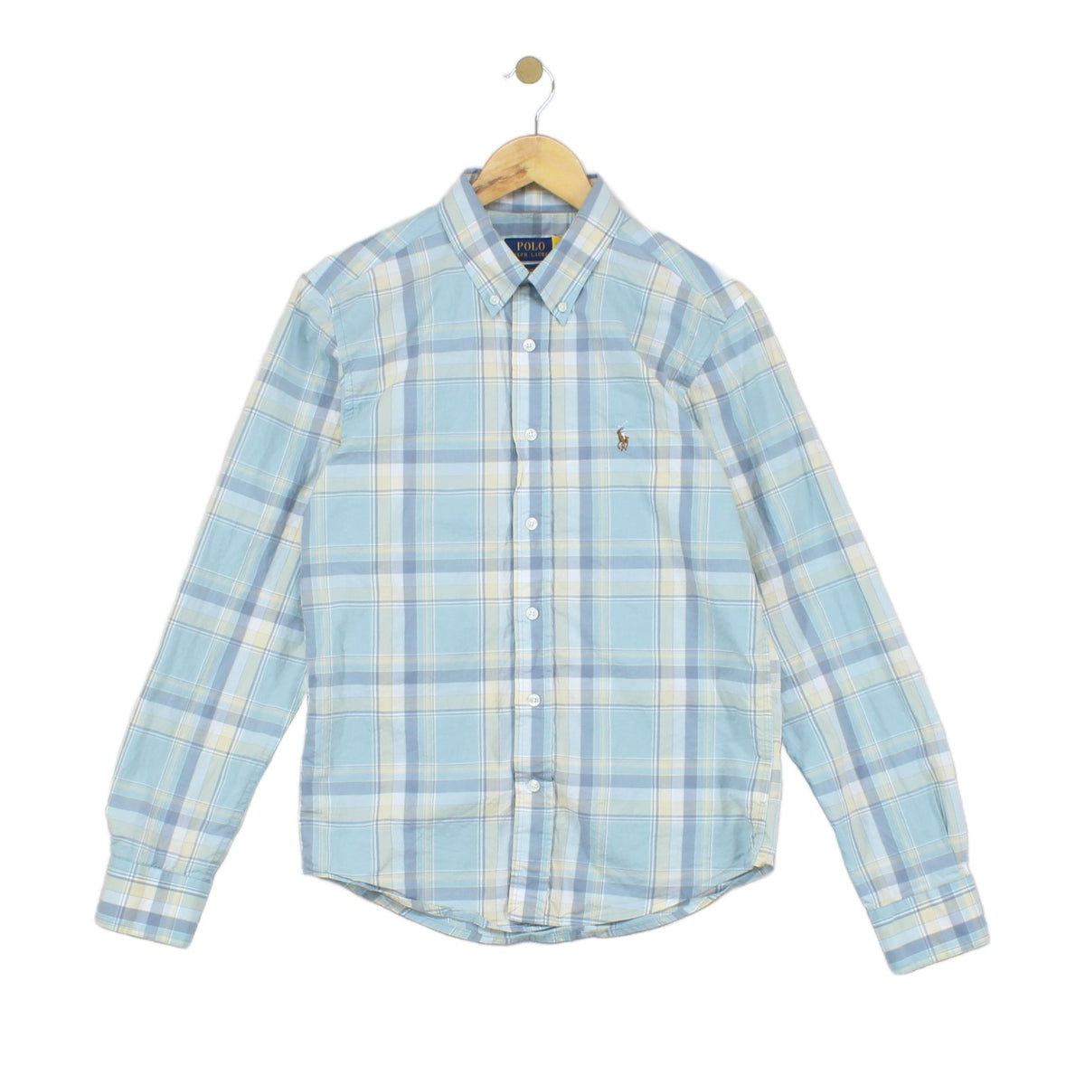 Mens Plaid Shirt Custom Fit Long Sleeve Casual