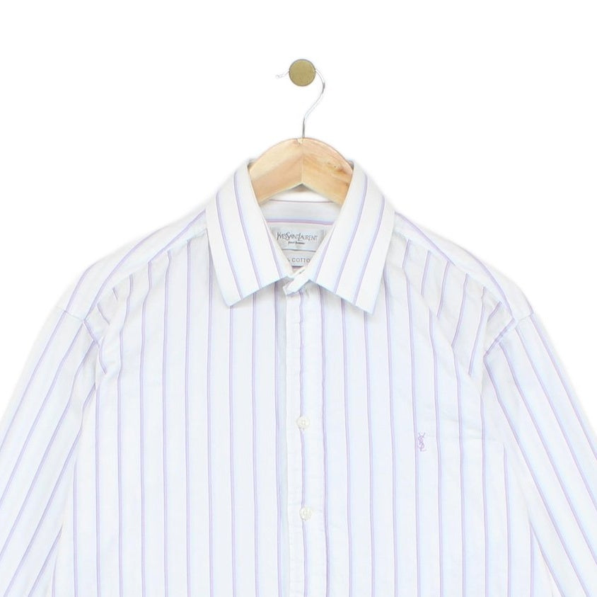 Mens Striped Shirt Formal Classic