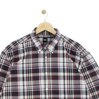 Mens Plaid Shirt Check Long Sleeve