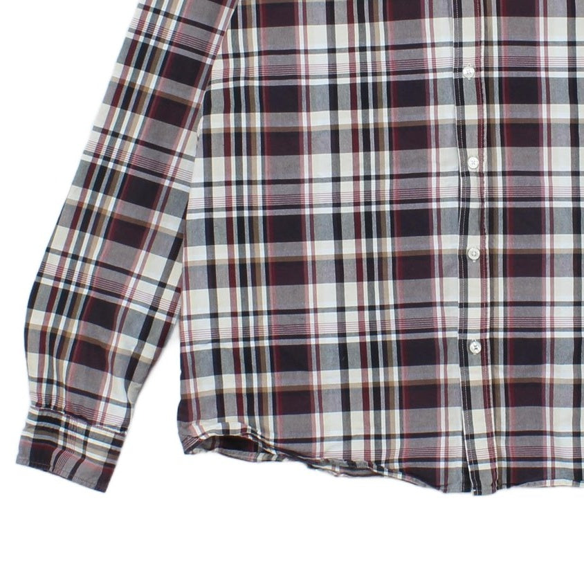 Mens Plaid Shirt Check Long Sleeve