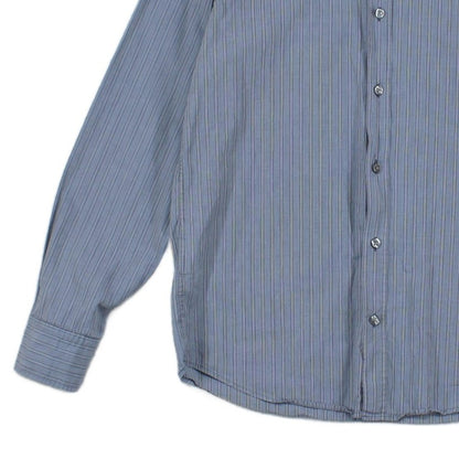 Mens Striped Shirt Long Sleeve Formal