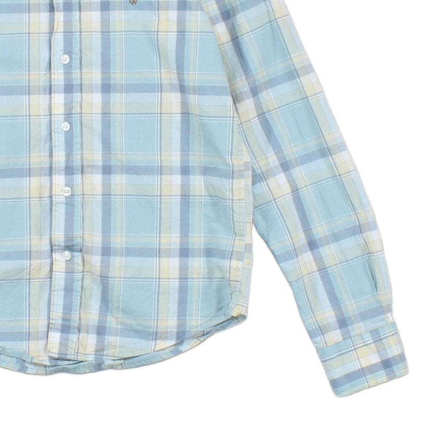 Mens Plaid Shirt Custom Fit Long Sleeve Casual