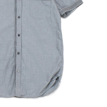 Mens Shirt Button Up Short Sleeve Slim Fit