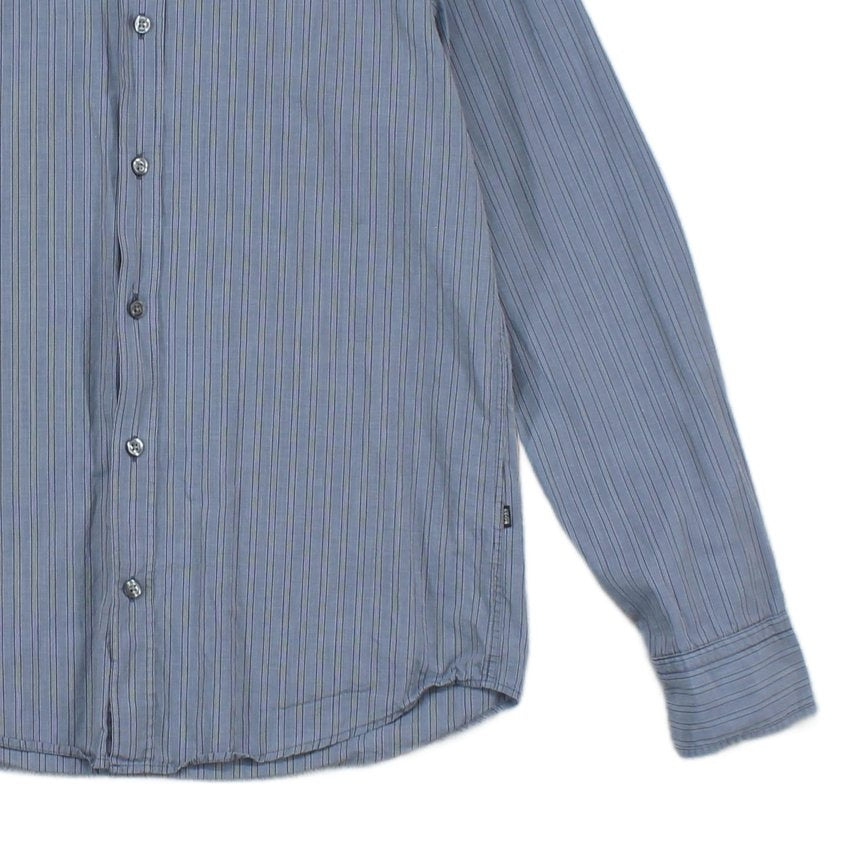 Mens Striped Shirt Long Sleeve Formal