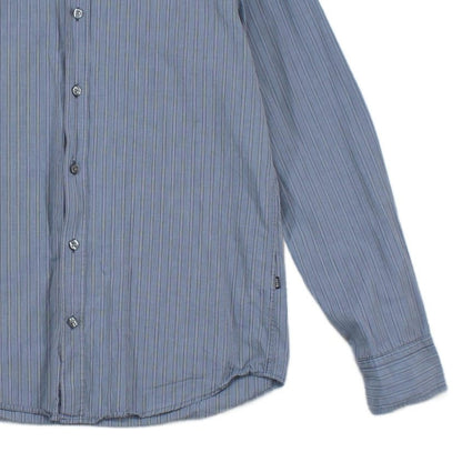 Mens Striped Shirt Long Sleeve Formal