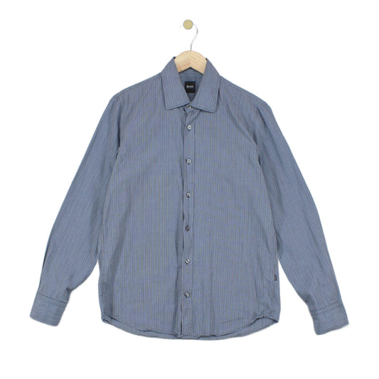 Mens Striped Shirt Long Sleeve Formal