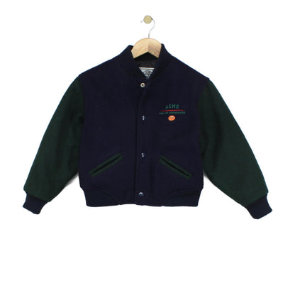 Boys Varsity Jacket Usa Made Cartoon Wool