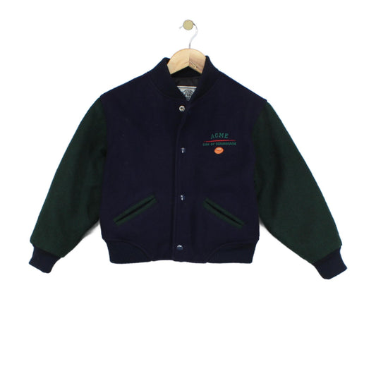 Boys Varsity Jacket Usa Made Cartoon Wool