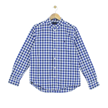 Boys Plaid Shirt Check Long Sleeve